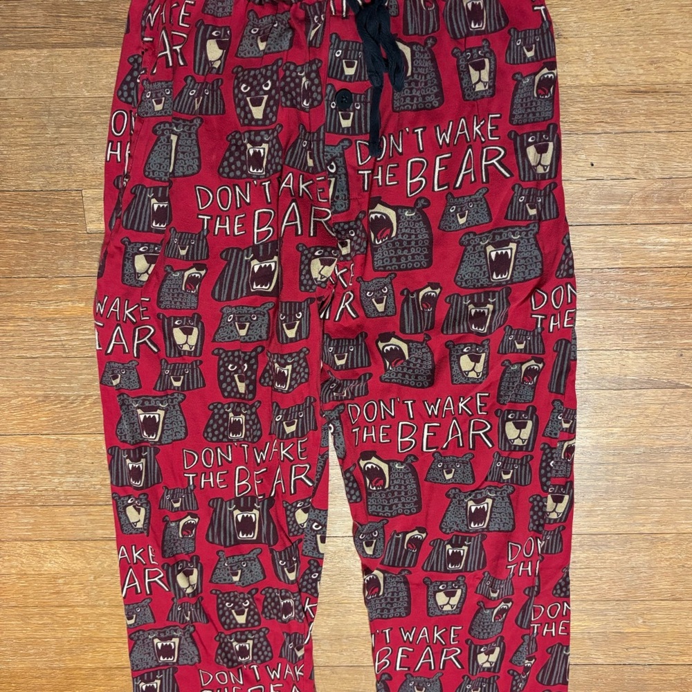 Lazy One Red Bear Print Pajama Pants